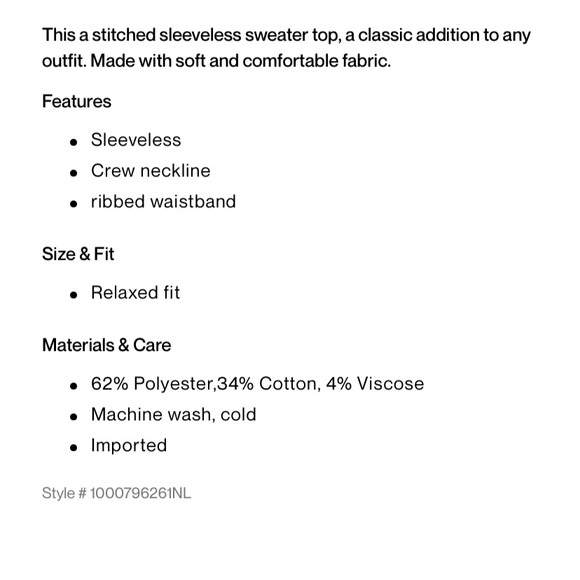 Sweater Tank Top - Picture 7 of 8